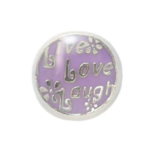 Purple Live Love Laugh Floating Charm