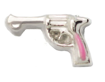 Pink Gun Floating Charm