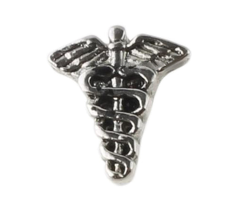 Caduceus Floating Charm