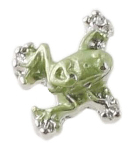 Green Frog Floating Charm