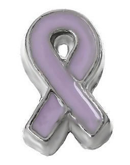 Lavender Ribbon Floating Charm