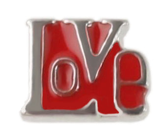 Red Love Block Floating Charm