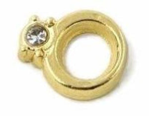 Gold Wedding Ring Floating Charm