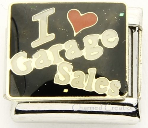 I Love Garage Sales 9mm Italian Charm