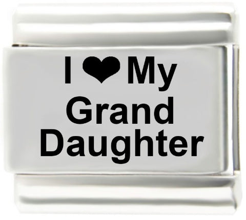 I Love My Granddaughter 9mm Italian Charm