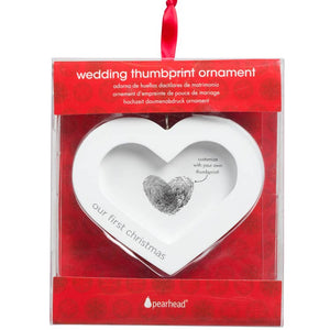 DIY Wedding Thumbprint Heart Ornament