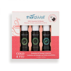 3-Pack Essential Oil Rollerball Set - Cold and Flu Relief