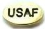 Gold US Air Force Floating Charm