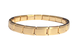 Gold 9mm Italian Charm Starter Bracelet