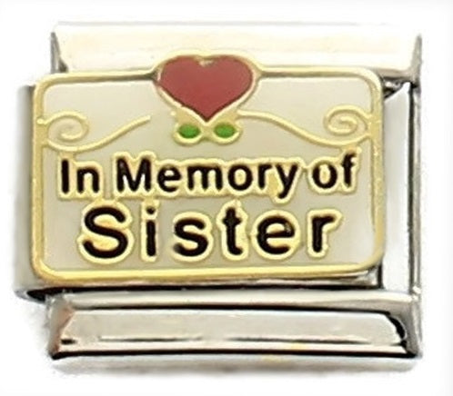 In Memory Of My Sister 9mm Italian charm