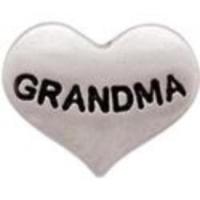 Grandma Silver Heart Floating Charm
