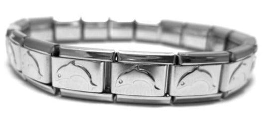 Dolphin Shiny 9mm Italian Charm Starter Bracelet