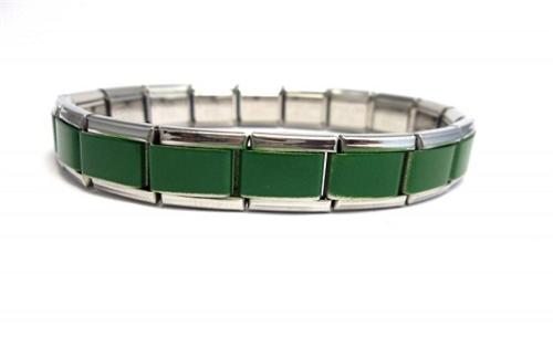 Green Powder Coat 9mm Italian Charm Starter Bracelet