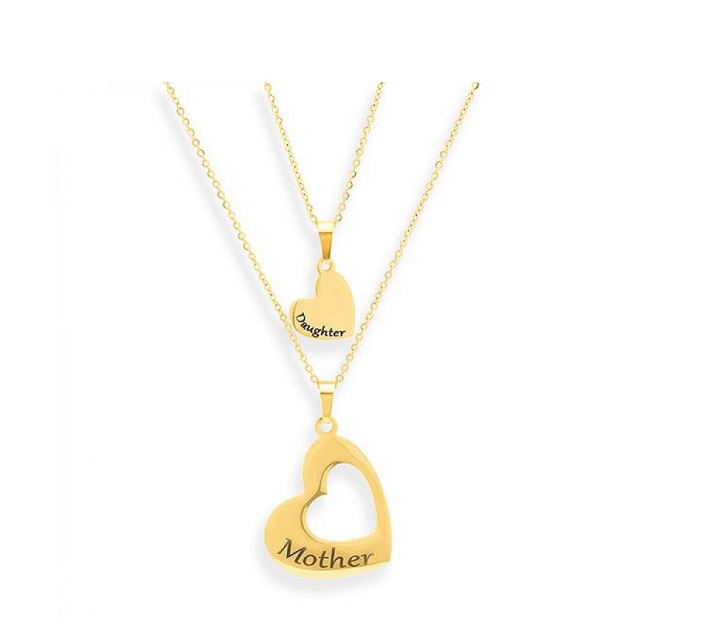 Mother Daughter Nesting Heart Necklace Set (2 Necklaces)