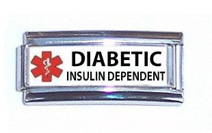 Diabetic Insulin Dependent Super Link 9mm Italian charm