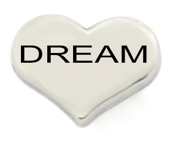 Dream Silver Heart Floating Charm