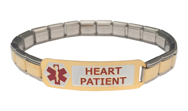Heart Patient Medical Alert 9mm Italian Charm Starter Bracelet