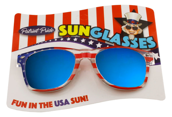 Patriot Pride Flag Sunglasses With Mirrored Lense