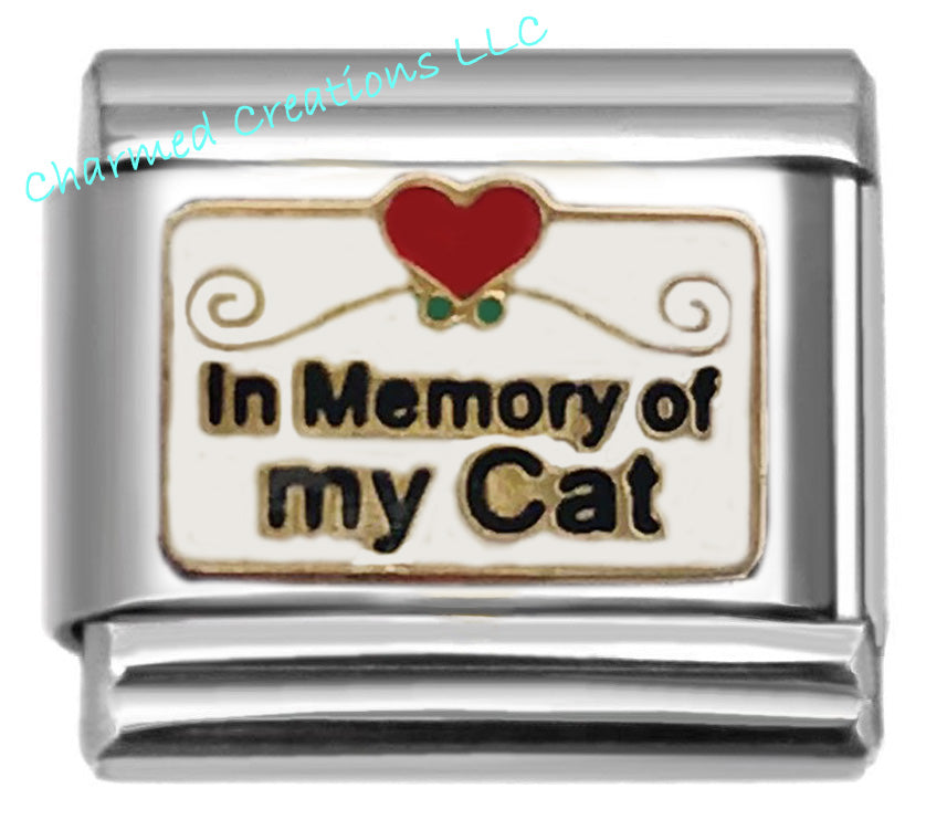 In Memory Of My Cat 9mm Italian charm