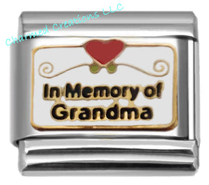 In Memory Of My Grandma 9mm Italian charm