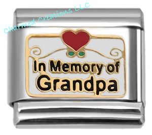 In Memory Of My Grandpa 9mm Italian charm
