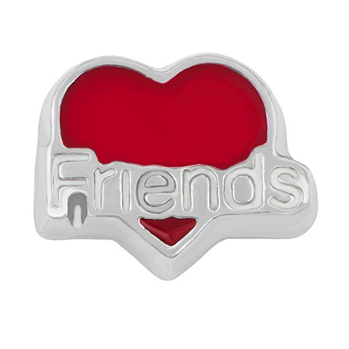 Friends Red Heart Floating Charm