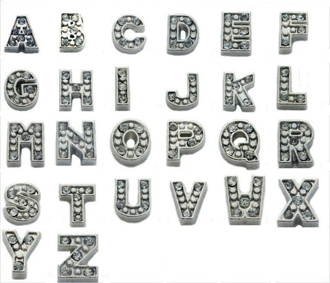 Silver Letters Floating Charms