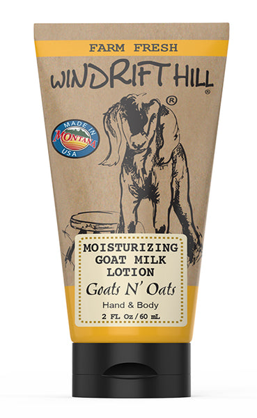Windrift Hill Handmade Moisturizing Goats Milk Lotion For Dry Skin- 2oz Travel Tube