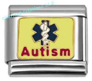 Autism Medical Alert 9mm Italian Charm