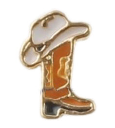 Cowboy Boot And Hat Floating Charm