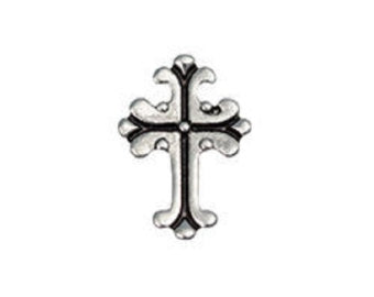 Silver Cross Floating Charm