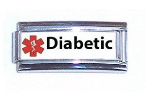 Diabetic Super Link 9mm Italian charm