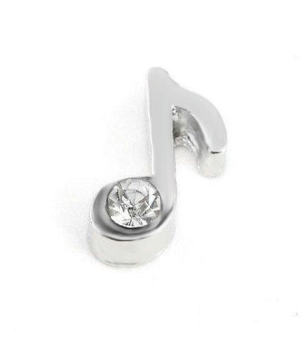 Crystal Music Note Floating Charm