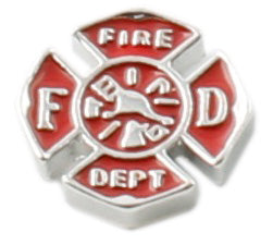 Firefighter Emblem Floating Charm