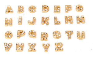 Gold Letters Floating Charms