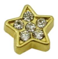 Gold Star Floating Charm