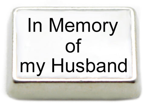 In Memory of My Husband Floating Charm