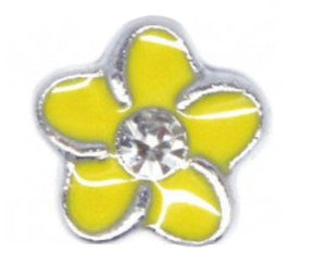 Yellow Flower Floating Charm