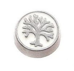 White Family Tree Floating Charm