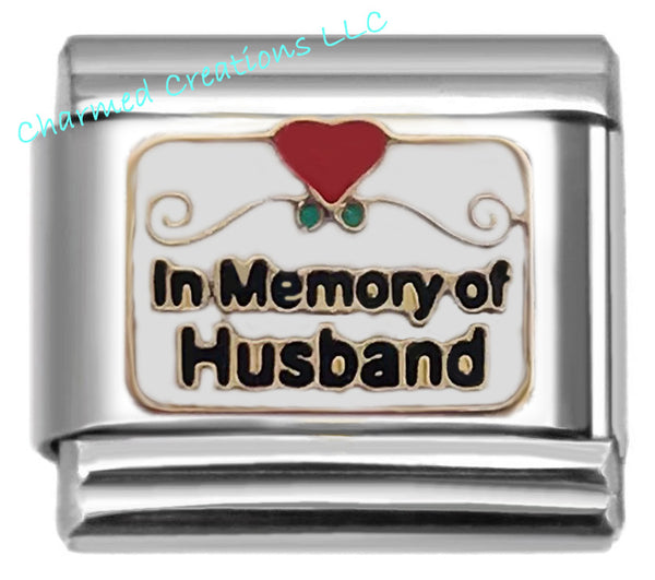 In Memory Of My Husband 9mm Italian charm