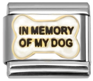 In Memory Of My Dog 9mm Italian charm