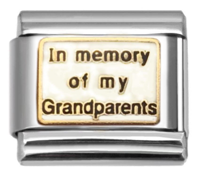 In Memory Of My Grandparents 9mm Italian charm