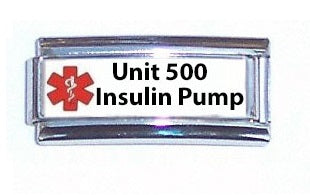 Unit 500 Insulin Pump Super Link 9mm Italian charm