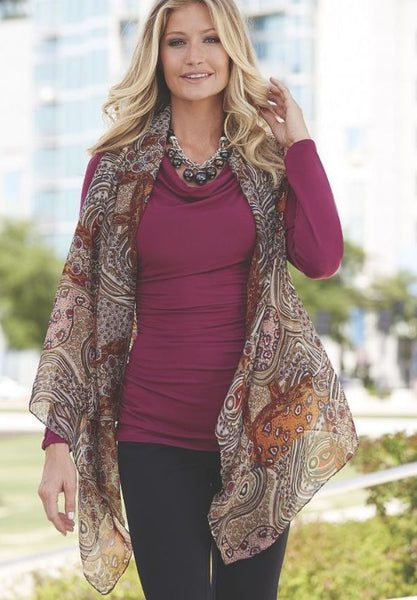 Red Charcoal Persian Vest By Lavello