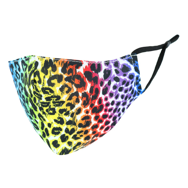 Rainbow Leopard Kids Care Cover Face Mask