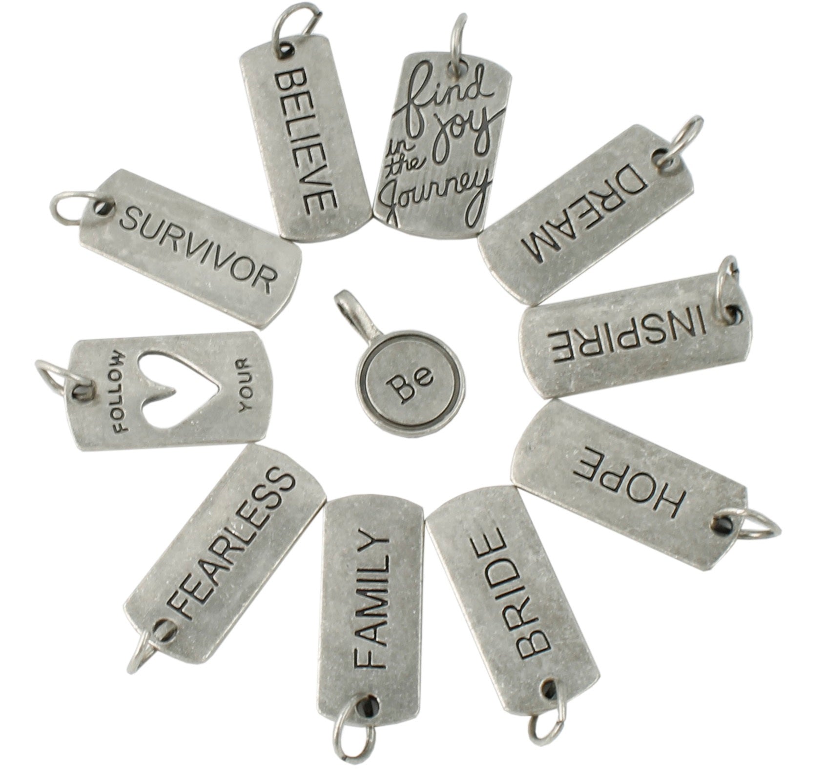 Dog Tags For Floating Charm Lockets And Rolo Chains
