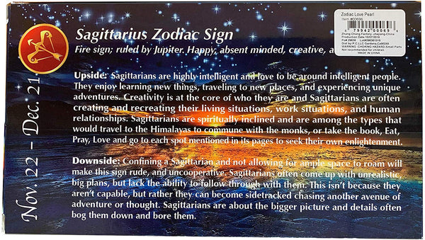Love Pearl™ Sagittarius Zodiac Necklace DIY Oyster Opening Kit, Back Of Box