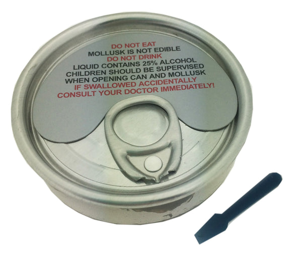 Love Pearl Mollusk Shell With Pearl Sealed Can With Warning Label DO NOT EAT OR DRINK