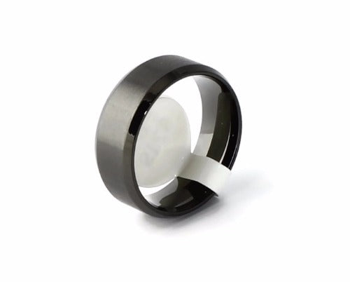 Black Classic Men's Stainless Steel Wedding Band