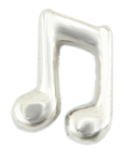 Silver Music Note Floating Charm
